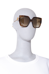 FENDI FF BUTTERFLY ACETATE HAVANA METAL GOLD