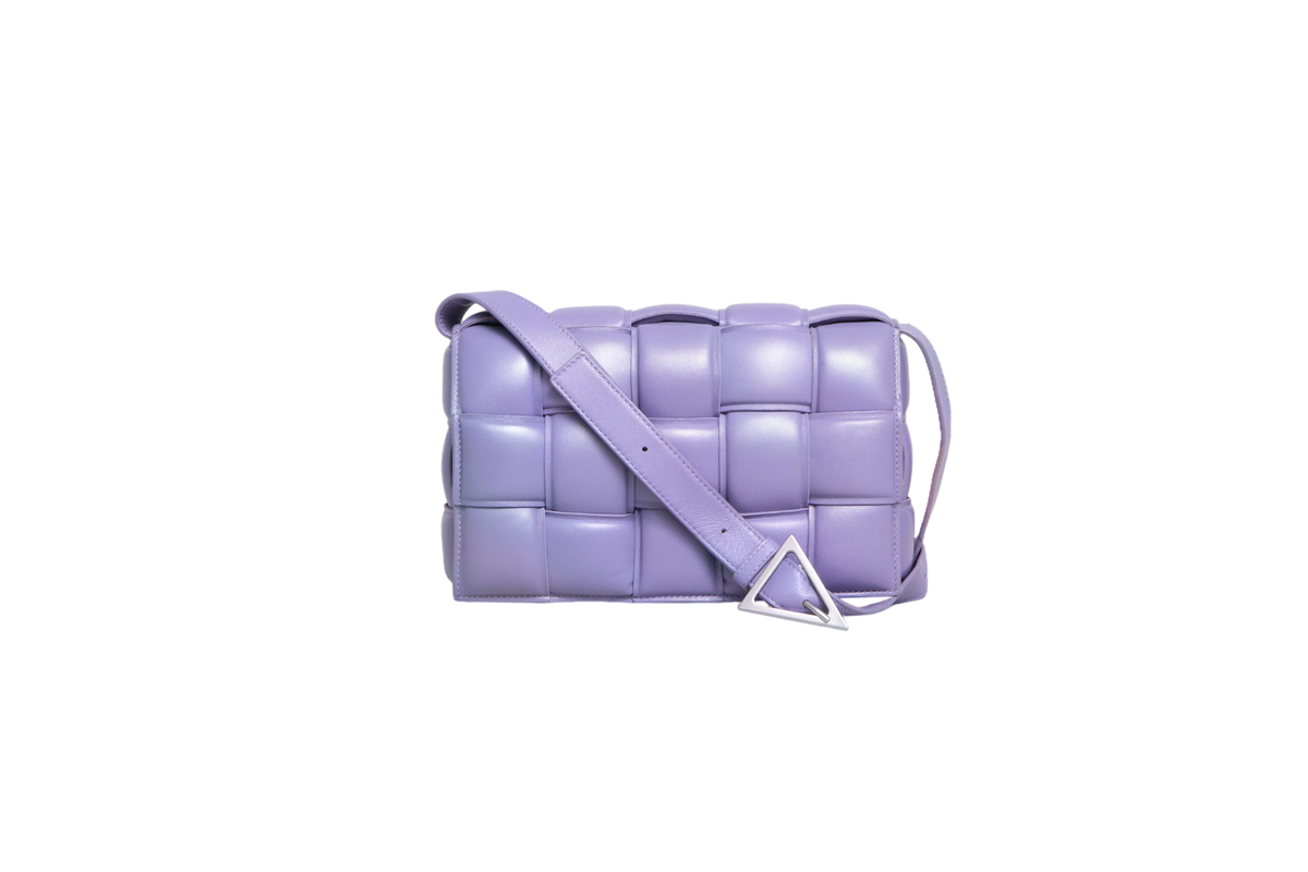 BOTTEGA PADDED CASSETTE MAXI INTRECCIATO LILAC
