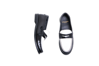 YSL LE LOAFER PATENT LEATHER LOAFERS B&W - 34 BR