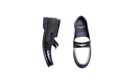 YSL LE LOAFER PATENT LEATHER LOAFERS B&W - 34 BR