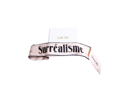 DIOR SILK SURREALIST AMOUR TWILLY SCARF ROSE