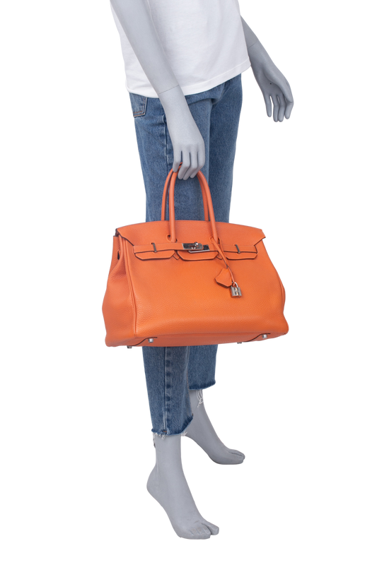 HERMÈS BIRKIN 35 TOGO LEATHER ORANGE