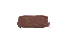 PRADA SUEDE SHOULDER BAG DARK BROWN