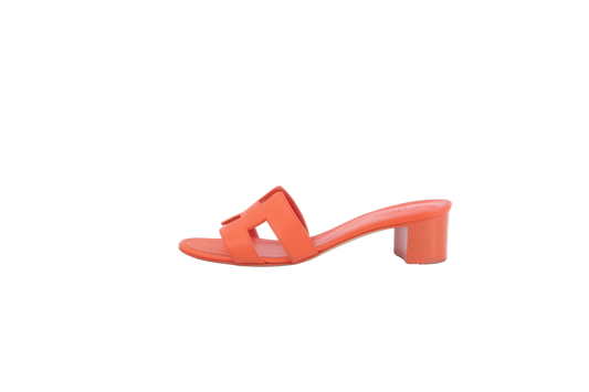 HERMÈS SANDAL OASIS HIGH HEELS ORANGE