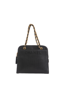 CHANEL SHOULDER BAG CAVIAR VINTAGE BLACK