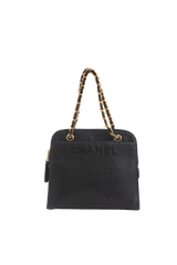 CHANEL SHOULDER BAG CAVIAR VINTAGE BLACK