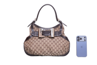 GUCCI QUEEN GG CANVAS SHOULDER BAG (VINTAGE)