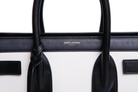 YSL SAC DE JOUR SMALL LEATHER BLACK/WHITE