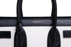 YSL SAC DE JOUR SMALL LEATHER BLACK/WHITE