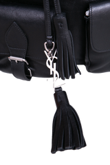 YSL FESTIVAL BACKPACK FRINGE LEATHER BLACK