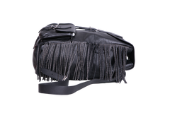 YSL FESTIVAL BACKPACK FRINGE LEATHER BLACK