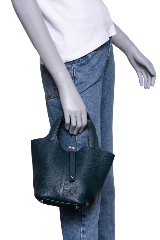 HERMÈS PICOTIN 18 LOCK CLEMENCE VERT CYPRESS GOLD HDWR