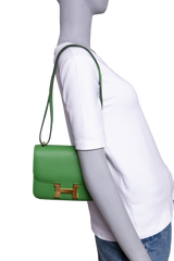 HERMÈS MINI CONSTANCE 18 EPSOM VERT YUCCA GOLD HDWR