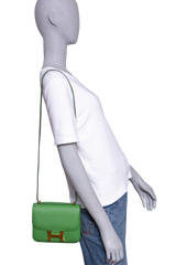 HERMÈS MINI CONSTANCE 18 EPSOM VERT YUCCA GOLD HDWR