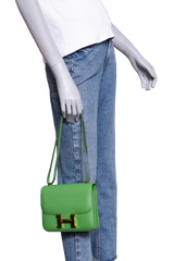 HERMÈS MINI CONSTANCE 18 EPSOM VERT YUCCA GOLD HDWR