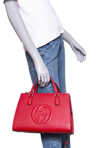 GUCCI SOHO SATCHEL BAG RED