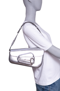 GUCCI HORSEBIT ASYMMETRIC SMALL METALLIC SILVER
