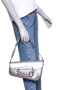 GUCCI HORSEBIT ASYMMETRIC SMALL METALLIC SILVER