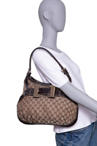 GUCCI QUEEN GG CANVAS SHOULDER BAG (VINTAGE)
