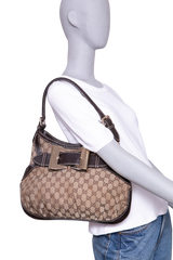 GUCCI QUEEN GG CANVAS SHOULDER BAG (VINTAGE)