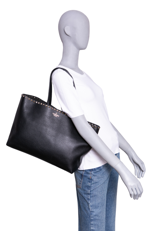 VALENTINO SHOPPER ROCKSTUD BLACK