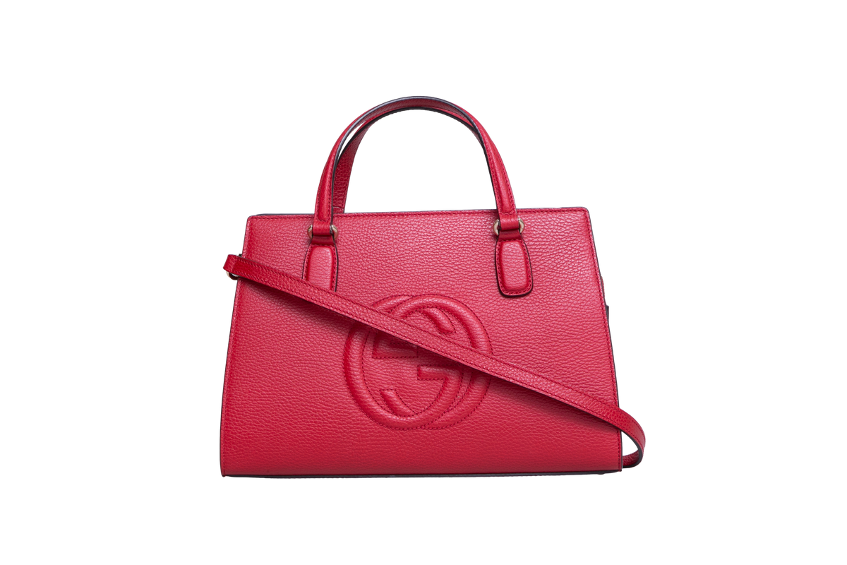 GUCCI SOHO SATCHEL BAG RED