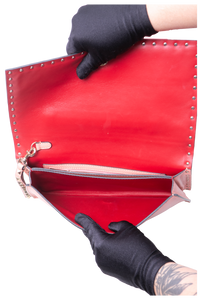 VALENTINO CLUTCH ROCKSTUD ROSE