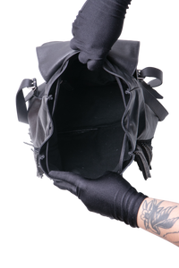 YSL FESTIVAL BACKPACK FRINGE LEATHER BLACK