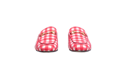 GUCCI MULE PRINCETOWN CHECK FABRIC SLIPPER