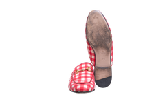 GUCCI MULE PRINCETOWN CHECK FABRIC SLIPPER