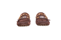 VALENTINO FASTAWAY DRIVER LOAFER IN CRUST LEATHER BROWN