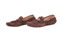 VALENTINO FASTAWAY DRIVER LOAFER IN CRUST LEATHER BROWN