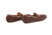 VALENTINO FASTAWAY DRIVER LOAFER IN CRUST LEATHER BROWN