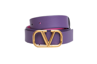 VALENTINO BELT V-LOGO REVERSIBLE PURPLE/PINK