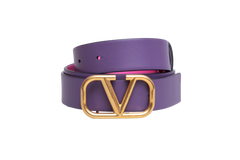 VALENTINO BELT V-LOGO REVERSIBLE PURPLE/PINK
