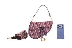 DIOR SADDLE OBLIQUE MEDIUM CANVAS WINE