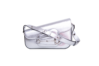 GUCCI HORSEBIT ASYMMETRIC SMALL METALLIC SILVER