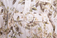 ZIMMERMANN PLAYSUIT FLORAL PRINT LINEN