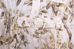 ZIMMERMANN PLAYSUIT FLORAL PRINT LINEN