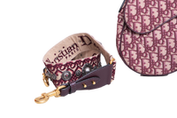 DIOR SADDLE OBLIQUE MEDIUM CANVAS WINE