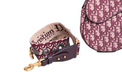 DIOR SADDLE OBLIQUE MEDIUM CANVAS WINE