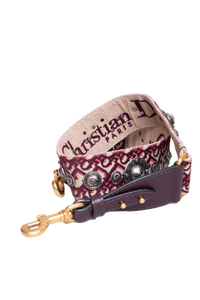 DIOR SADDLE OBLIQUE MEDIUM CANVAS WINE