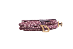 DIOR SADDLE OBLIQUE MEDIUM CANVAS WINE