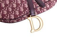 DIOR SADDLE OBLIQUE MEDIUM CANVAS WINE