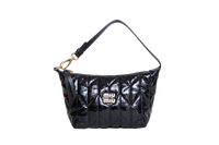 MIU MIU SPIRIT CIRÉ QUILTED PATENT BLACK
