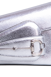 GUCCI HORSEBIT ASYMMETRIC SMALL METALLIC SILVER