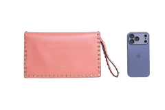 VALENTINO CLUTCH ROCKSTUD ROSE