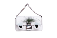 FENDI BAGUETTE MICRO MONSTER LEATHER WHITE