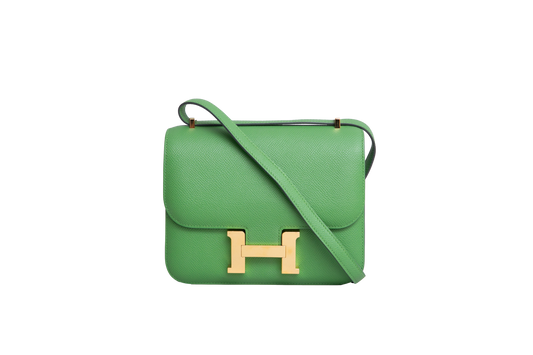 HERMÈS MINI CONSTANCE 18 EPSOM VERT YUCCA GOLD HDWR