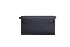 HERMÈS KELLY TO GO CHÈVRE MYSORE NOIR GOLD HDWR